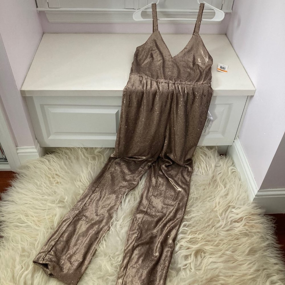 DRESS THE POPULATION LEIGH SEQUINED JUMPSUIT 2292 - Picture 4 of 14
